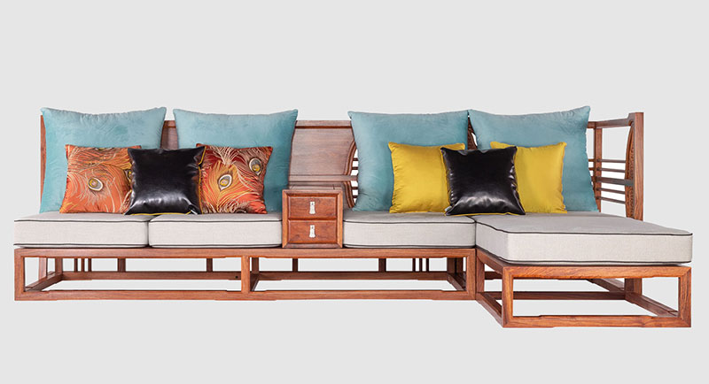 莆田中式家居装修实木沙发组合家具效果图