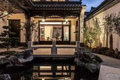 莆田现代中式别墅的庭院设计如此美丽